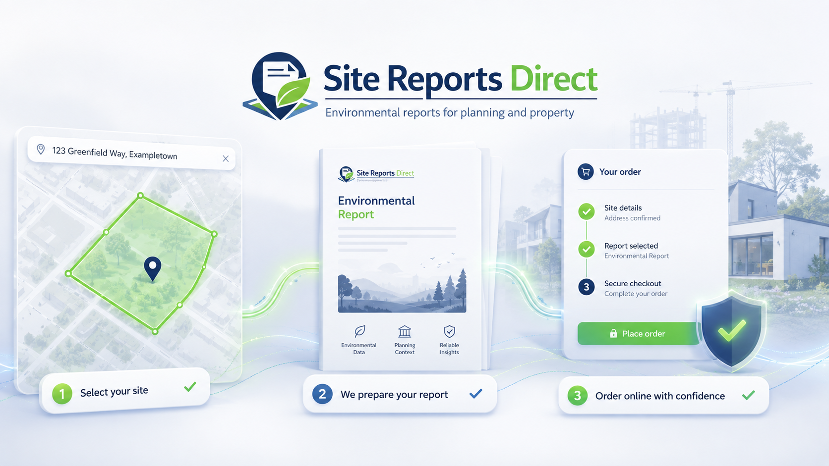 Site Reports Direct online environmental report ordering process