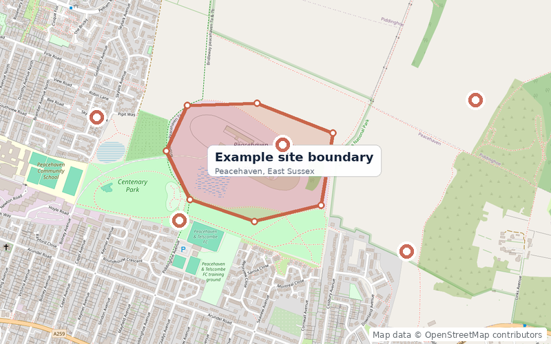Illustrative environmental constraints mapping