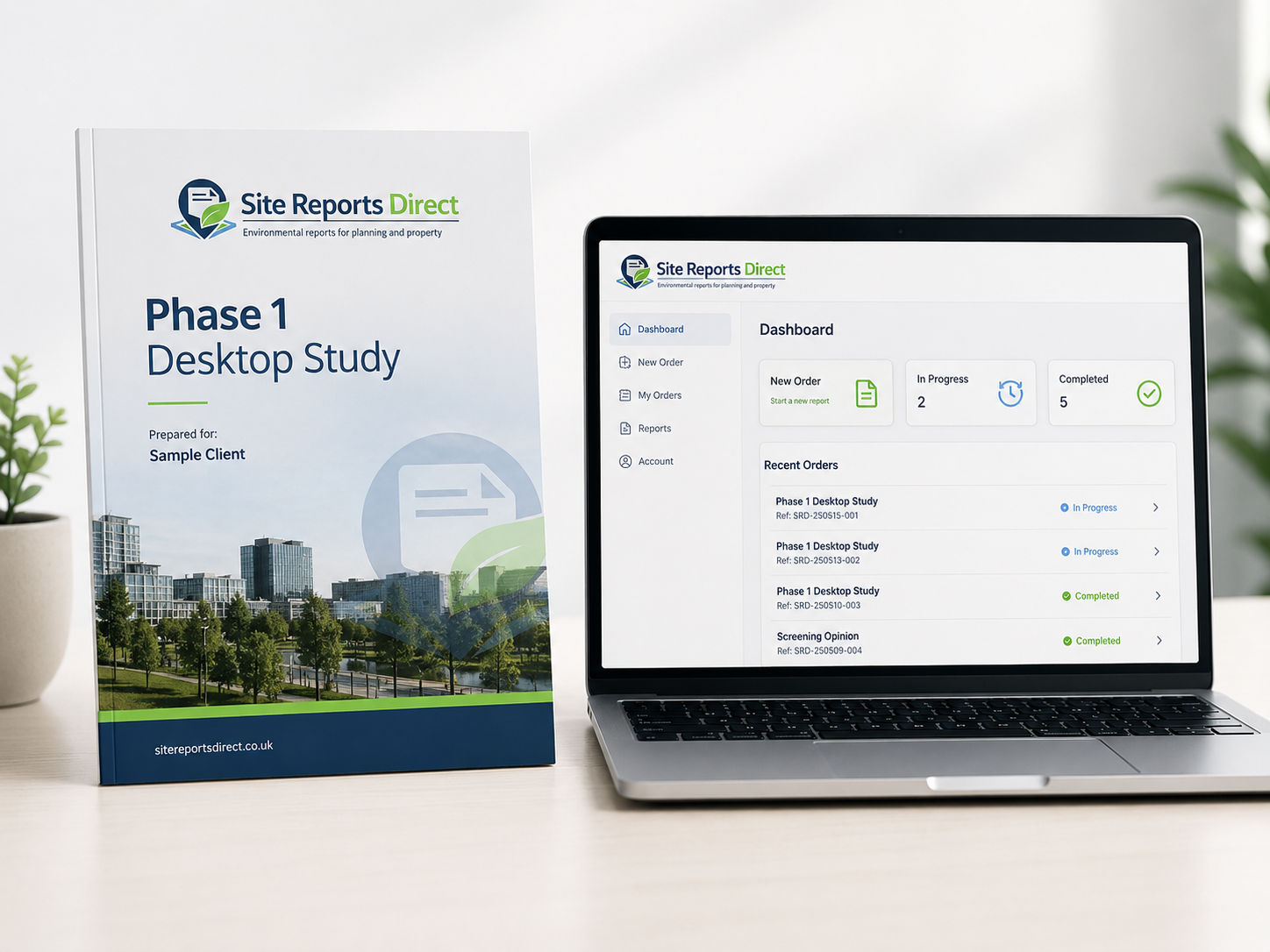 Branded Phase 1 report and Site Reports Direct customer dashboard