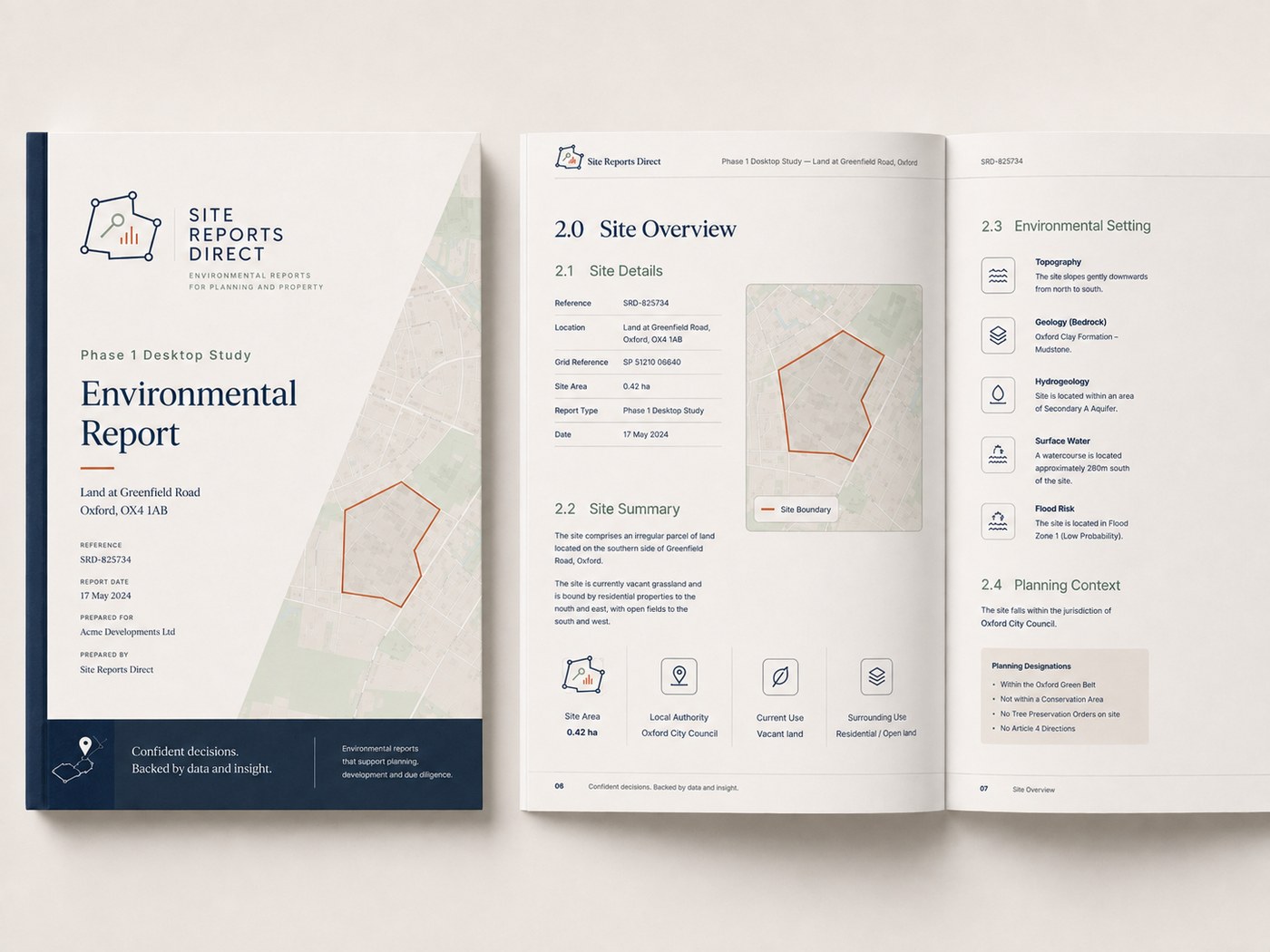 Site Reports Direct environmental report example